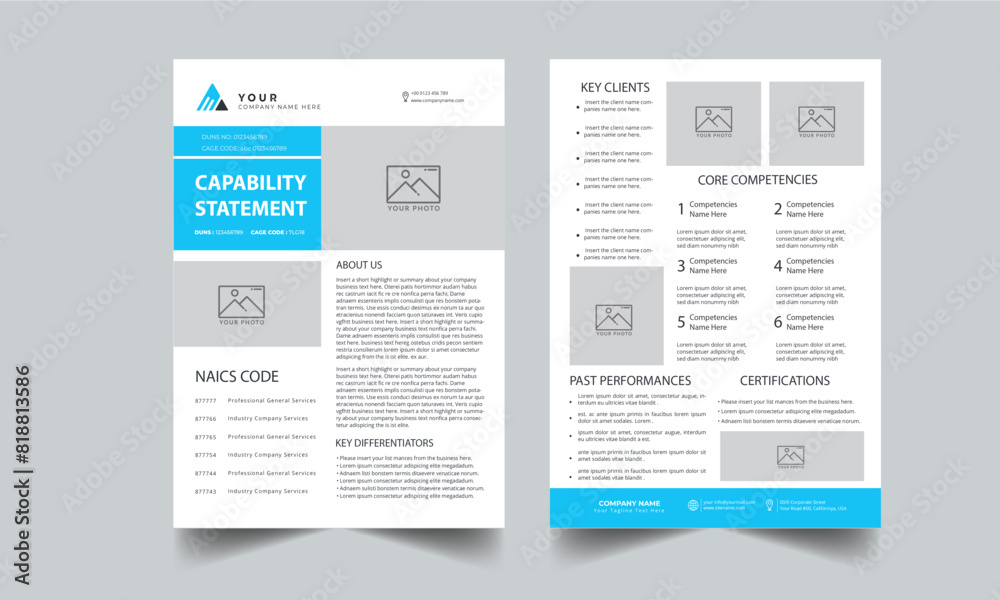 Capability Statement Template Design. Capability Statement Template Design.