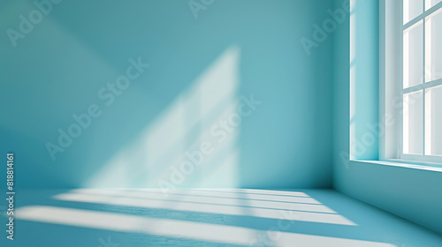 Crafting a sleek  professional product display with a serene light blue backdrop 