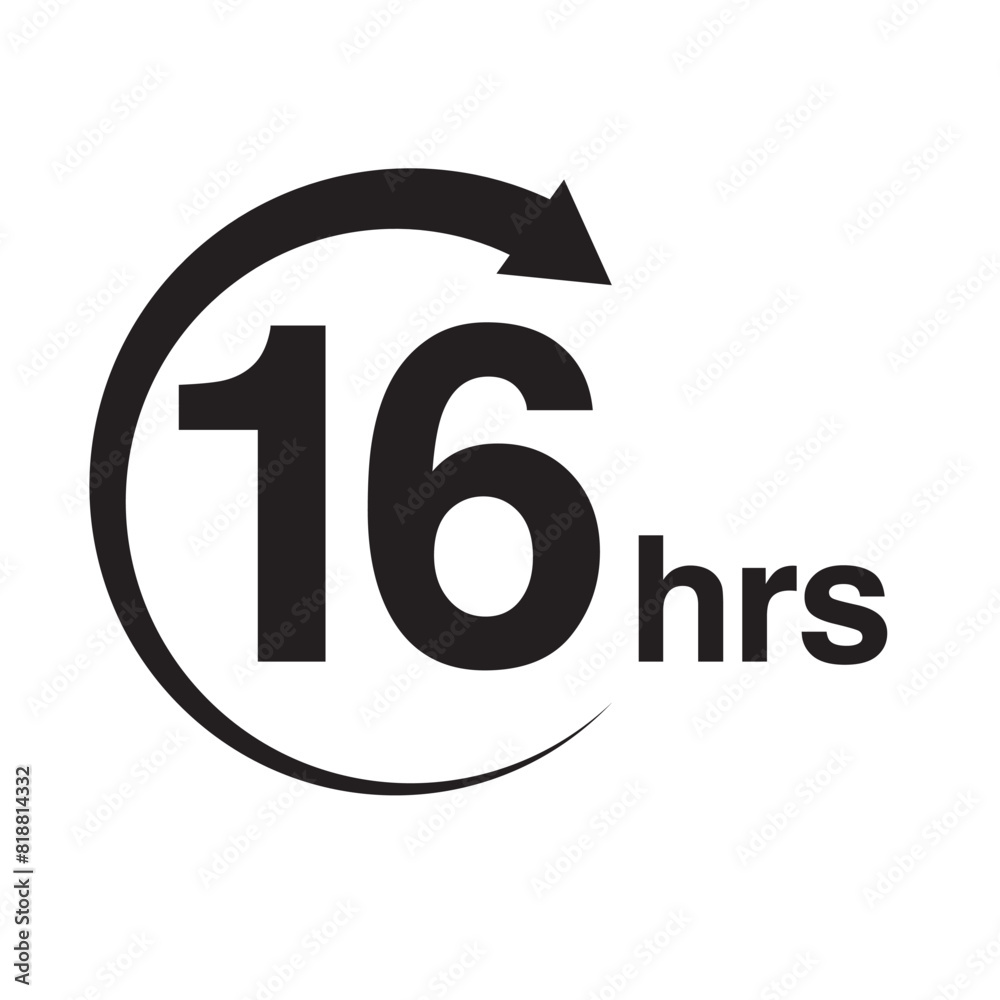 16 hours arrow timer icon vector illustration eps 16 hours arrow timer icon vector illustration eps