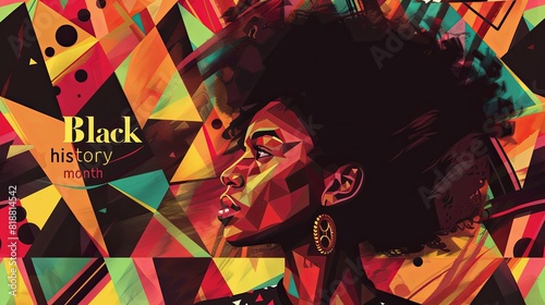 a poster for the girl text on black history month