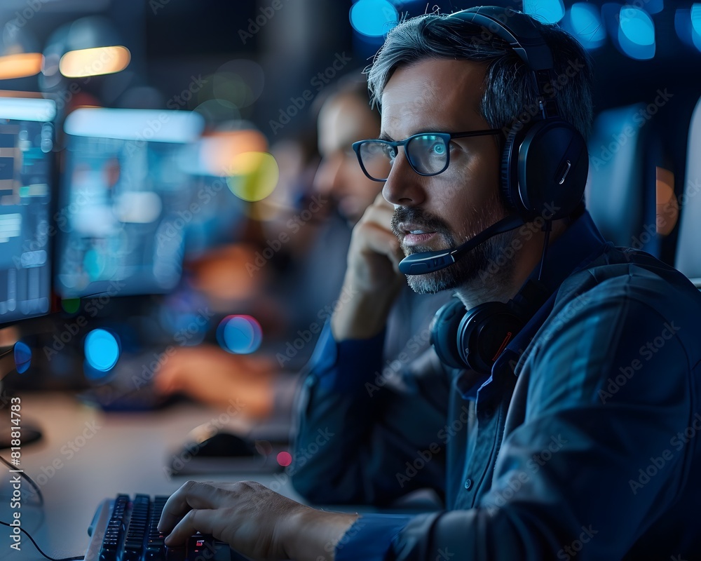 Tech Support Team Troubleshooting Client Issues with Remote Desktop Tools in Real Time Business Environment