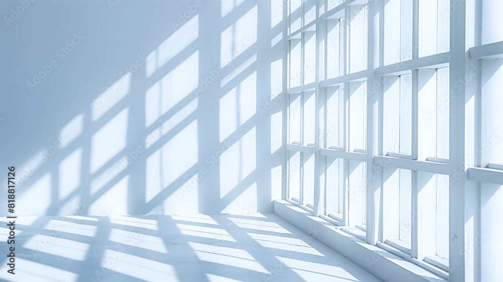 Obraz premium A minimalist close-up shot of window grids,