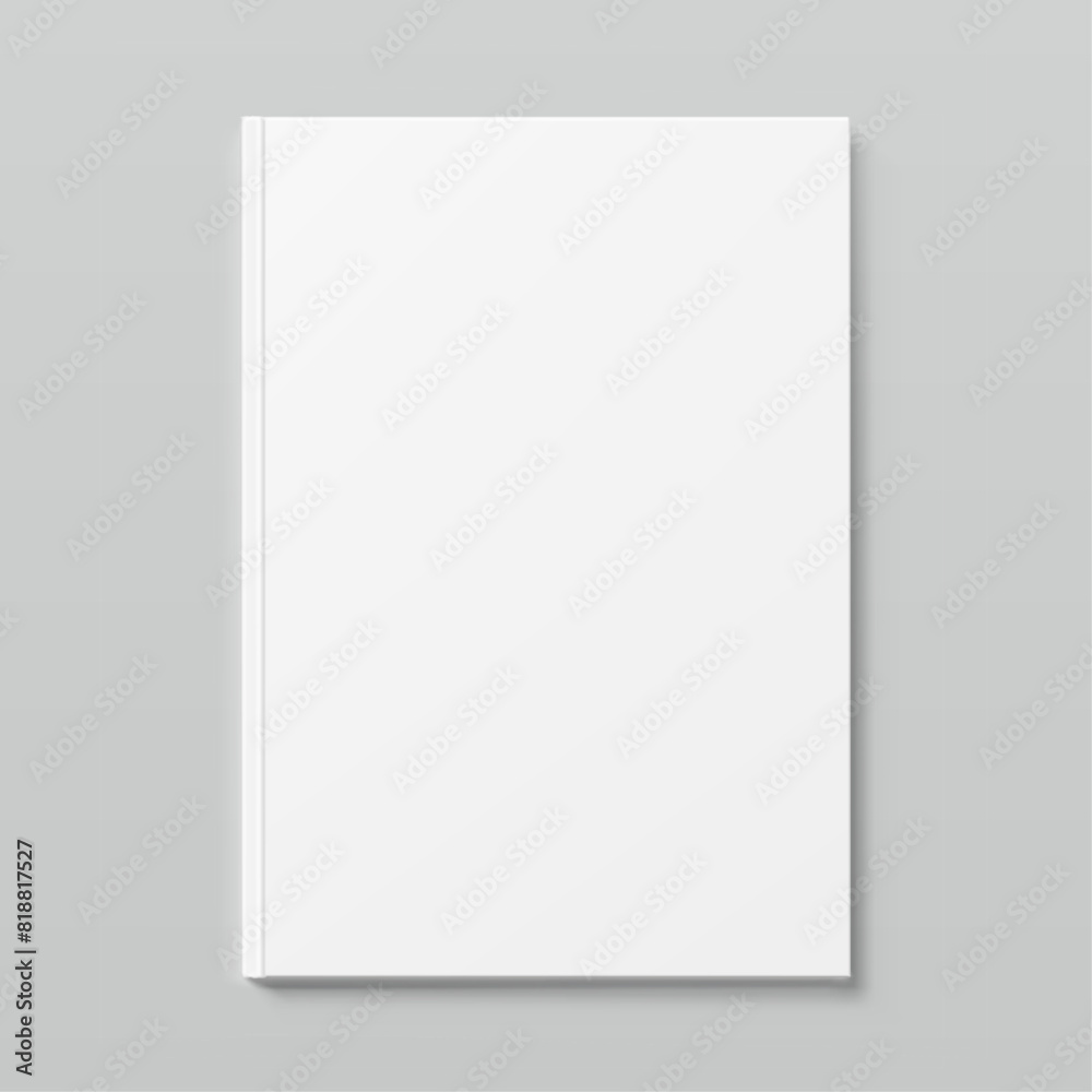 Blank hardcover book mockups. Vector illustration isolated on grey background. It can be used for promo, catalogs, brochures, magazines, etc. Ready for your design. EPS10. Blank hardcover book mockups. Vector illustration isolated on grey background. It can be used for promo, catalogs, brochures, magazines, etc. Ready for your design. EPS10.