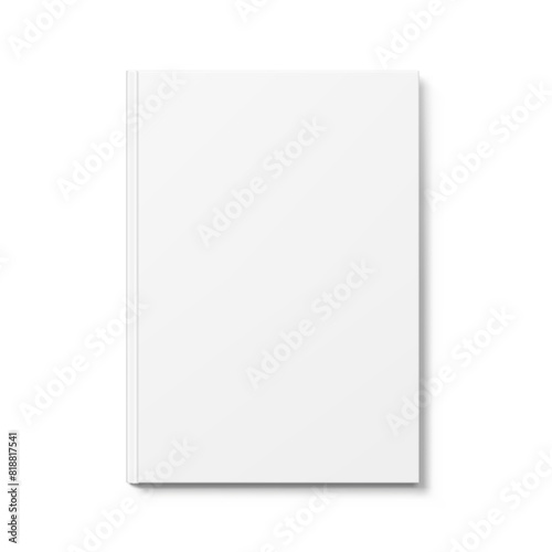 Blank hardcover book mockups. Vector illustration isolated on white background. It can be used for promo, catalogs, brochures, magazines, etc. Ready for your design. EPS10.
