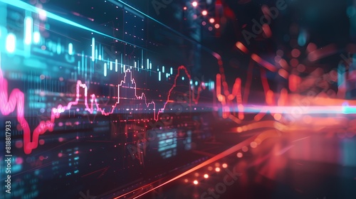 Visual depiction of stock trends resembling a heartbeat monitor, symbolizing the fluctuating pulse of the market, captured in high-definition clarity.