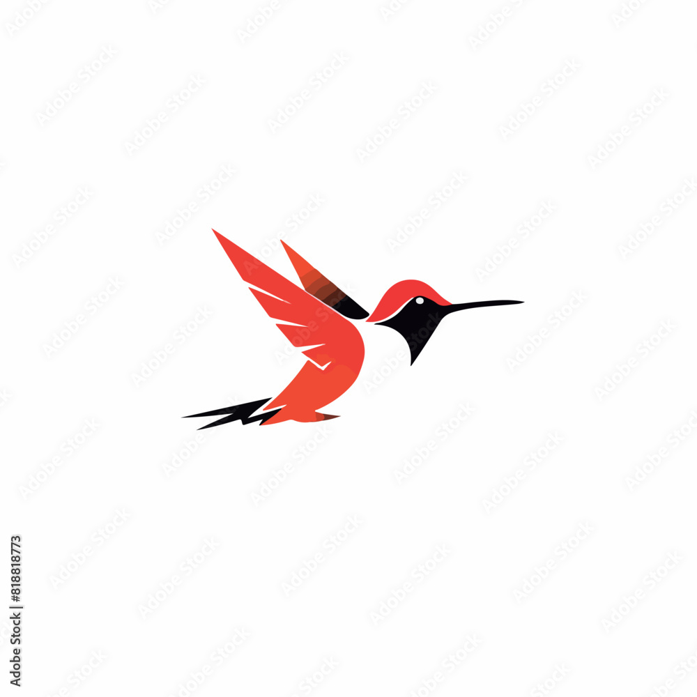 Obraz premium Hummingbird in cartoon, doodle style. Image for t-shirt, web, mobile apps and ui. Isolated 2d vector illustration in logo, icon, sketch style, Eps 10. AI Generative