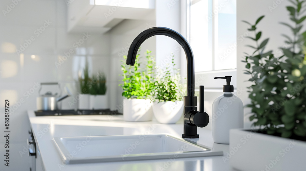 Kitchen Sink with Running Water Kitchen Sink with Running Water