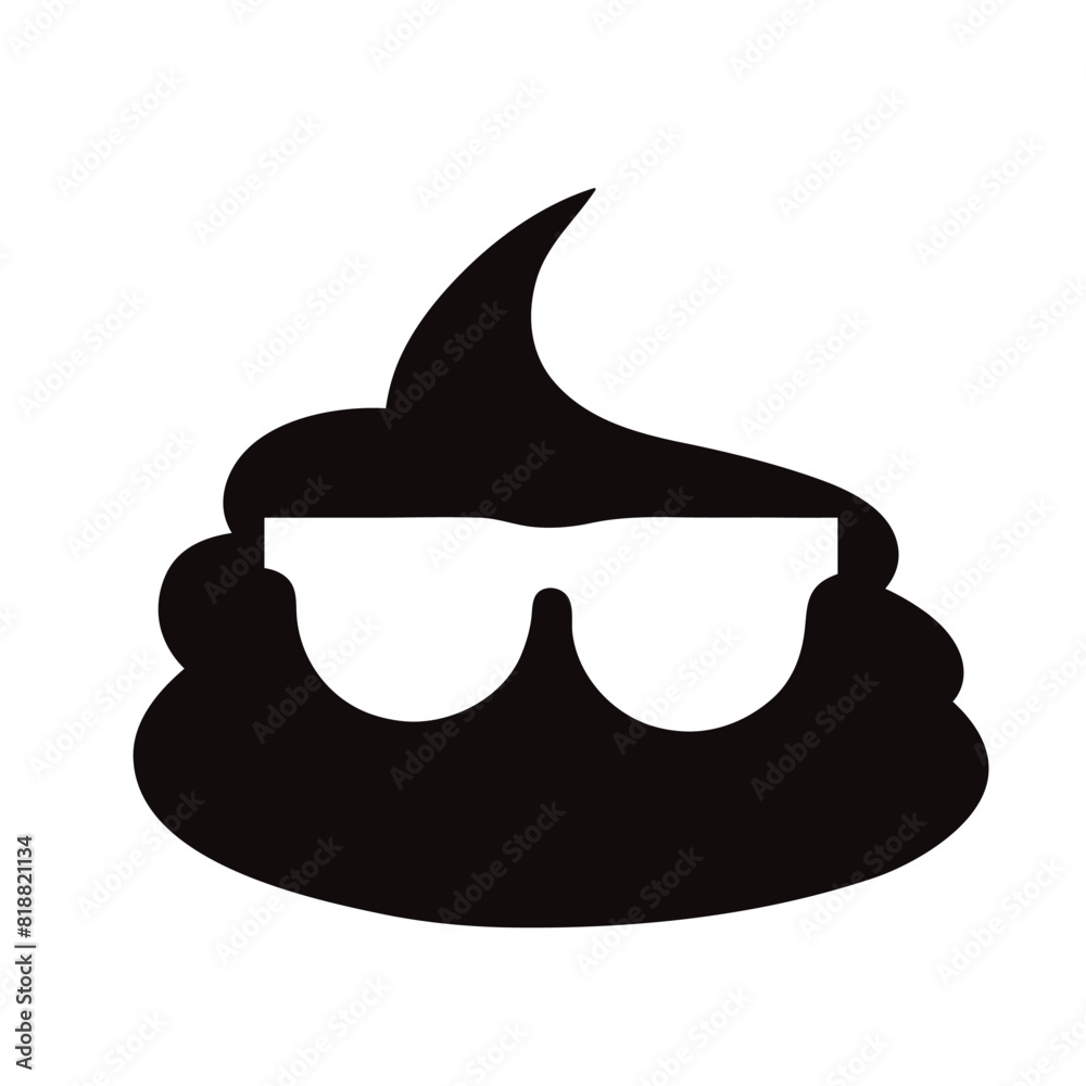 Illustrations of poop with face on white background. Symbol of excrement and cartoon. Illustrations of poop with face on white background. Symbol of excrement and cartoon.