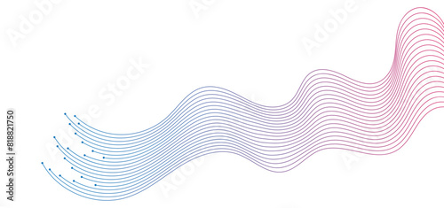 Abstract wavy lines background element. Suitable for AI, tech, network, science, digital technology theme