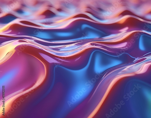 Vibrant Abstract Background: Flowing Waves, Curves, Energetic Design