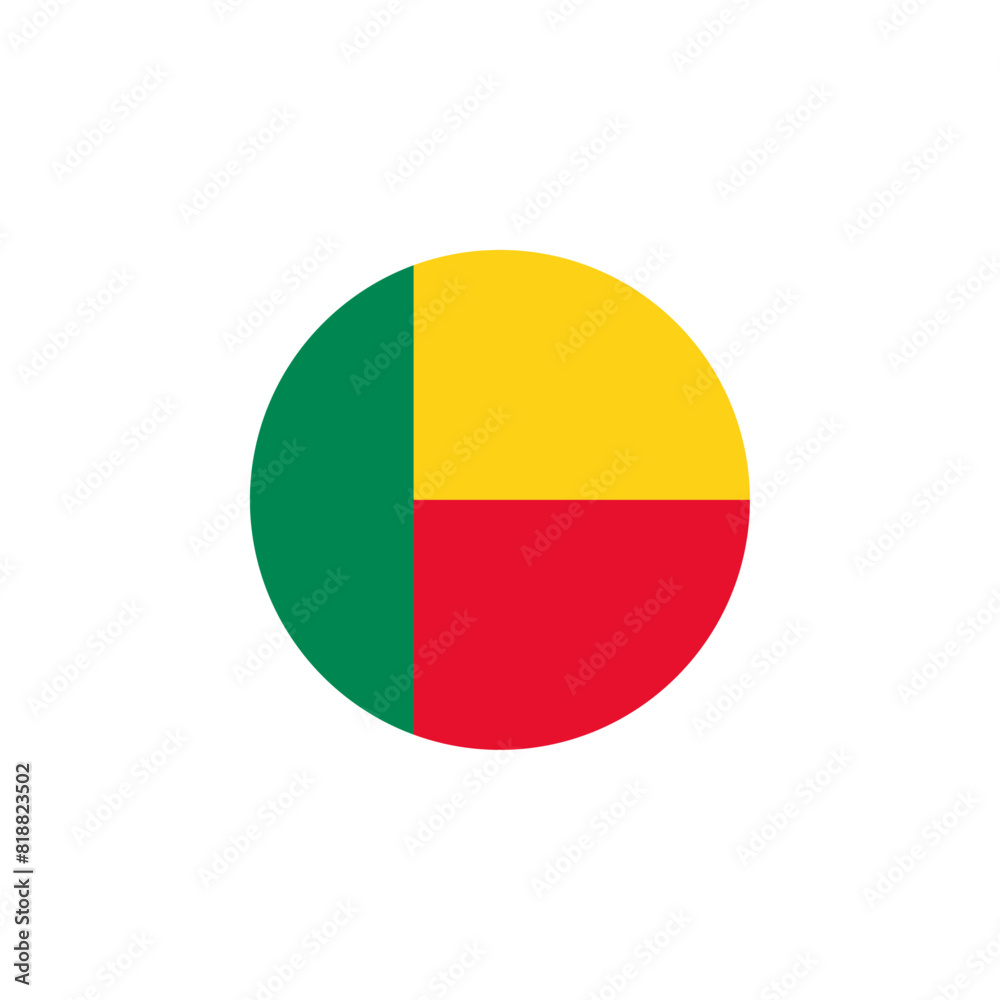 Round Benin flag design element