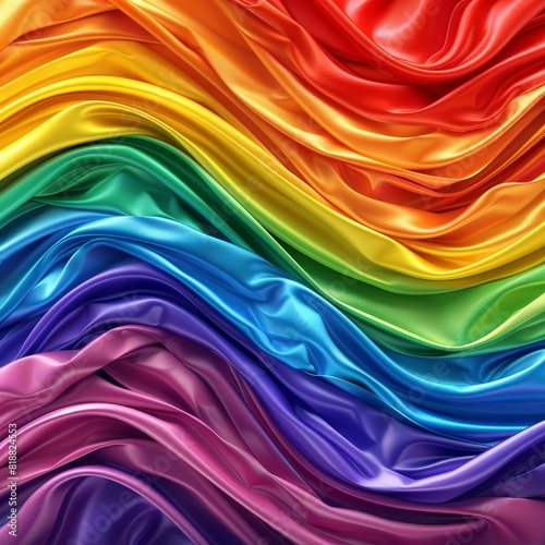 Abstract rainbow swirls on a festive LGBT pride background, vibrant colors in a celebration mood