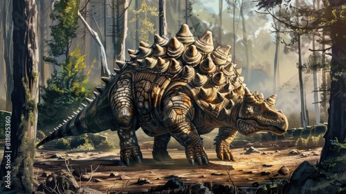 Ankylosaurus dinsoaur illustration