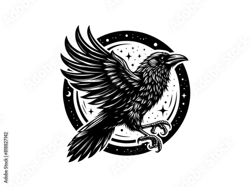 Crow Vector Illustration for Dark Designs and Mysterious Art