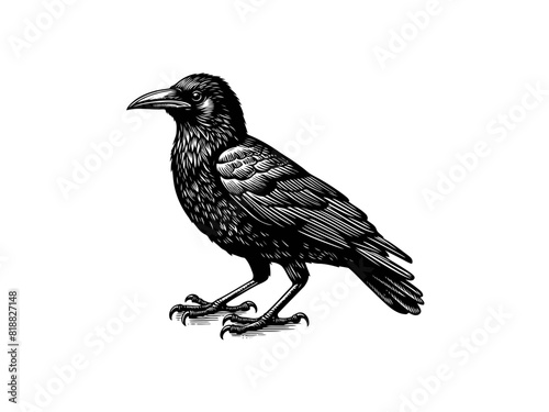 Crow Vector Illustration for Dark Designs and Mysterious Art