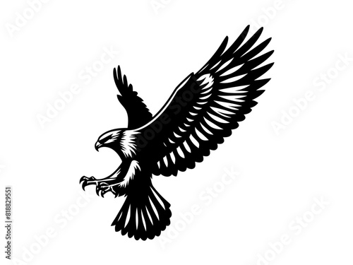 Majestic Hunter  Hawk Vector Illustration for Wildlife Designs and Powerful Art