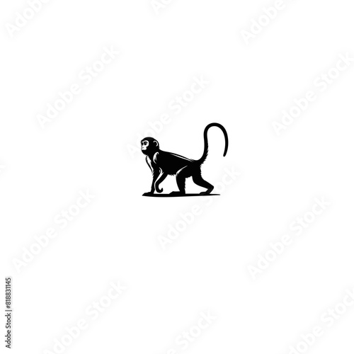 Playful Primate: Monkey Vector Illustration for Jungle Designs and Whimsical Art