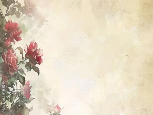 Vintage floral background with elegant rose design and soft textures