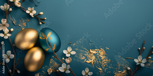 golden easter eggs Generative AI
