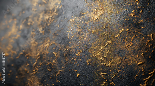 Elegant Golden Detail on Black Luxury Surface