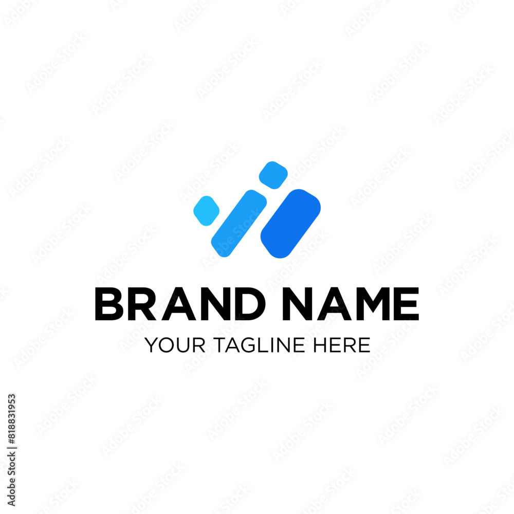 letter W Abstract vector logo design, Creative Modern logotype, initial based Alphabet icon templates