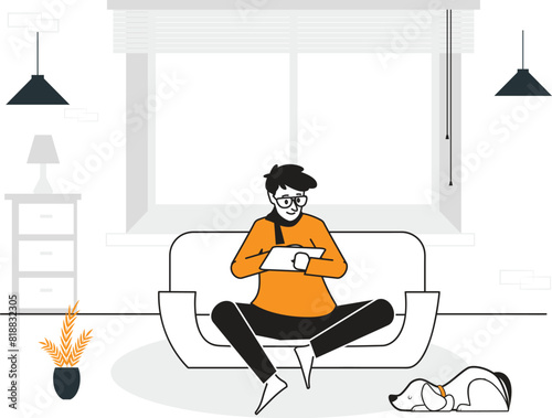 Work from home vector illustration