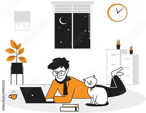 Work from home vector illustration