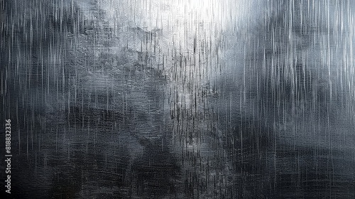 Close-Up View of Brushed Aluminum Surface With Gray and Silver Tones in Daylight. Generative AI