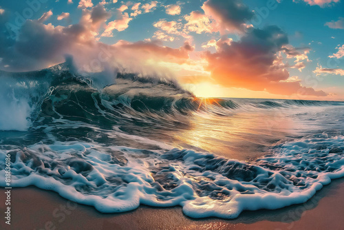 ocean sunset scene