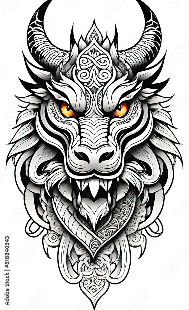 Vector illustration, tattoo template of Asian patterns and ornaments, Asian dragon, Asian patterns and ornaments, hand drawn sketch, background for smartphone, giclee for print and design Vector illustration, tattoo template of Asian patterns and ornaments, Asian dragon, Asian patterns and ornaments, hand drawn sketch, background for smartphone, giclee for print and design
