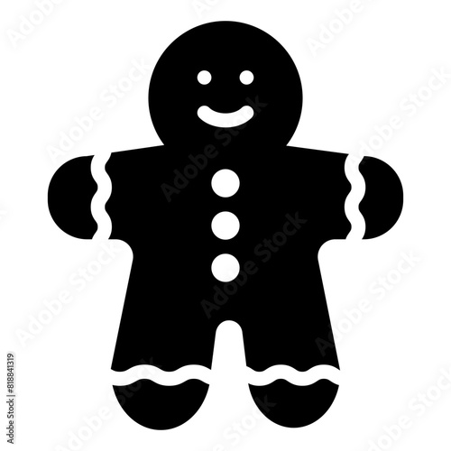Gingerbread Icon in Solid Style