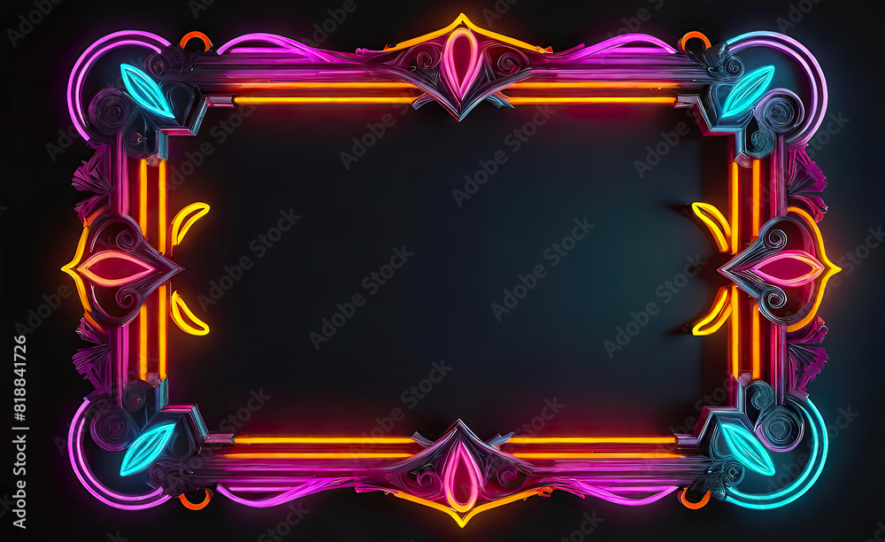 neon beautiful background on a dark background, frame in vintage style, giclee for interior, background for smartphone, neon beautiful background on a dark background, frame in vintage style, giclee for interior, background for smartphone,
