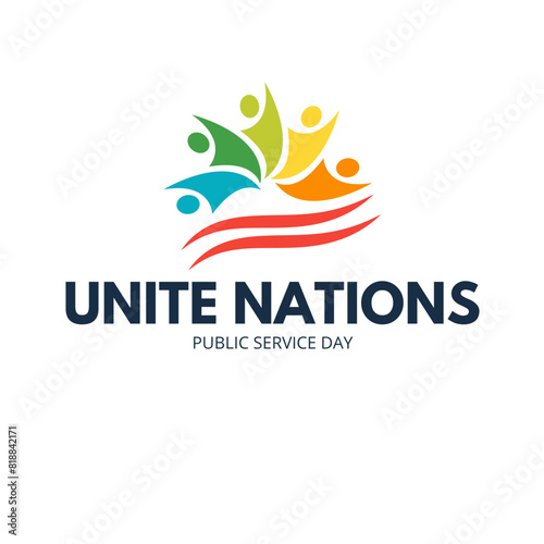 United Nations Public Service Day  banner  poster  social media post  vector illustration  awareness  observance  23 June  brochure  flyer  stop racism  humanity  equality  diversity  inclusion