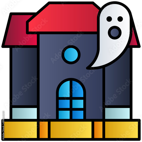 ghost, horror, fantasy, halloween, haunted, house Icon