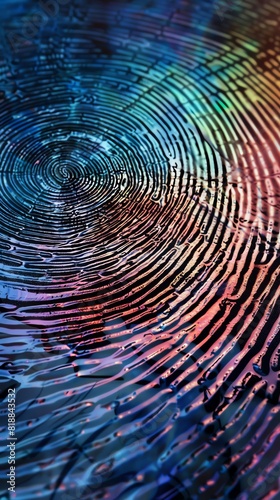 Concept of identity expressed through a unique fingerprint pattern  representing individuality focus on  abstract  surreal  Manipulation  digital background