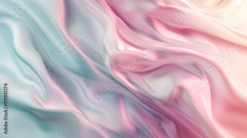 Gradient of pink and blue silk fabric, AI Generative