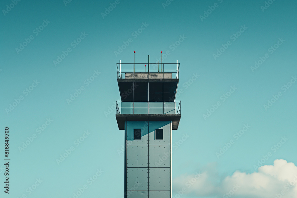 ultra realistic image of airport control towers without people Stock ...