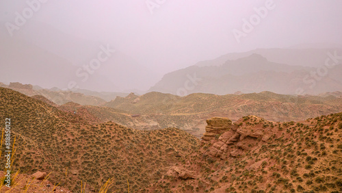 Pingshan Lake Grand Canyon-Rock Canyon Landscape, Zhangye City, Gansu Province photo