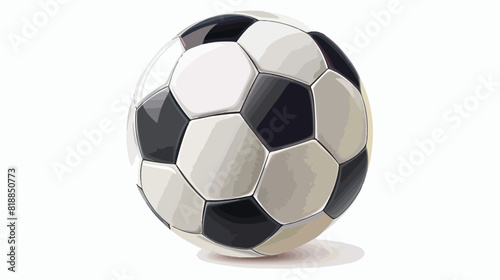 Soccer ball icon. European football equipment. Hexago