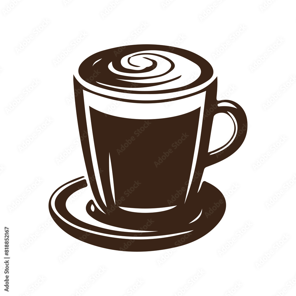 Obraz premium Coffee cup mug silhouette illustration vector file