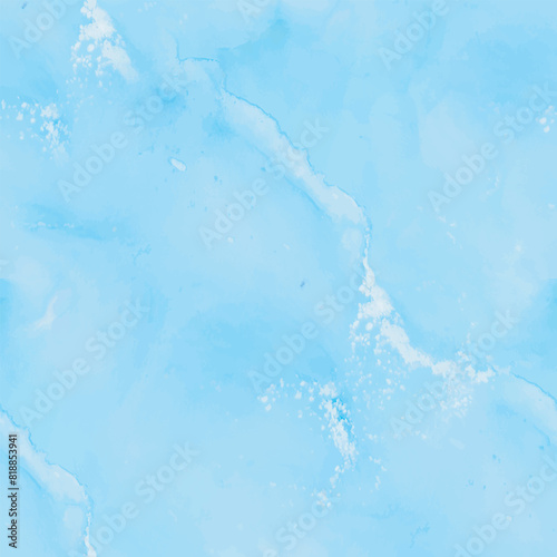 Alcohol Ink Marble. Foil Art Paint. Trendy Abstract Sea Painting. Water Copper Texture. Watercolor Canvas. Light Pastel Watercolor. Gold Oriental Watercolor. Blue Marble Background. Modern Vector Ink