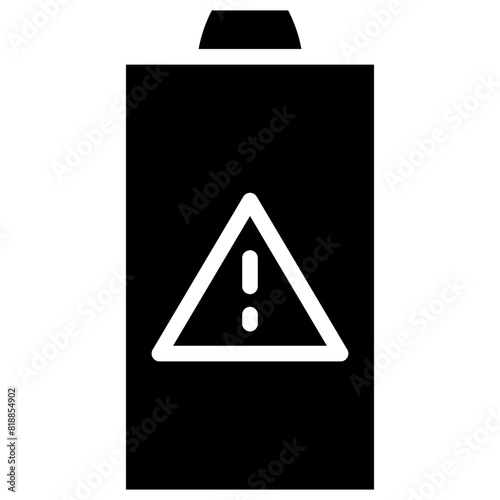battery damage solid icon