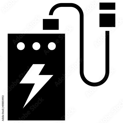 power bank solid icon