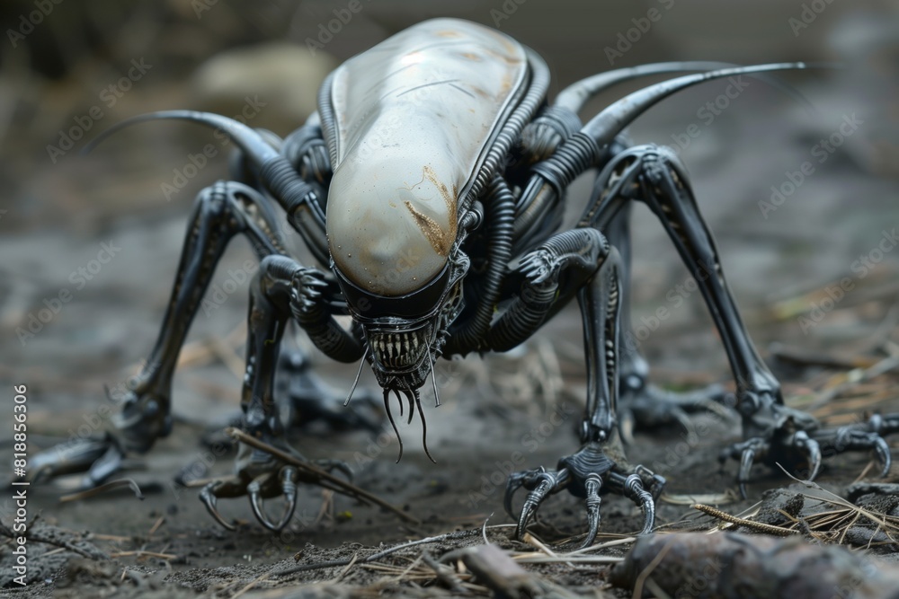 Fototapeta premium A fantastic creature from the movie Aliens