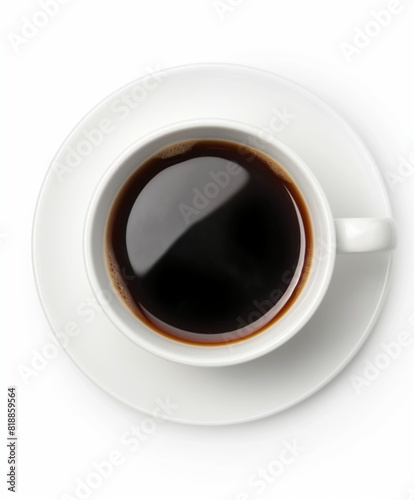 cup of aromatic coffee isolated