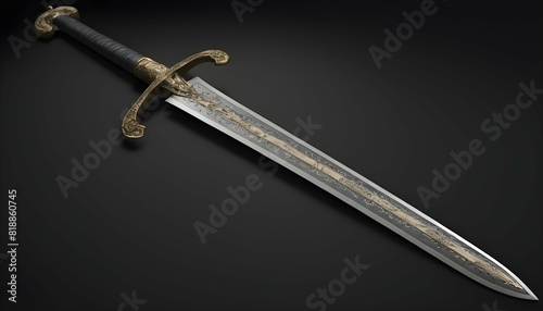 A knights arming sword engraved with symbols of v upscaled_3