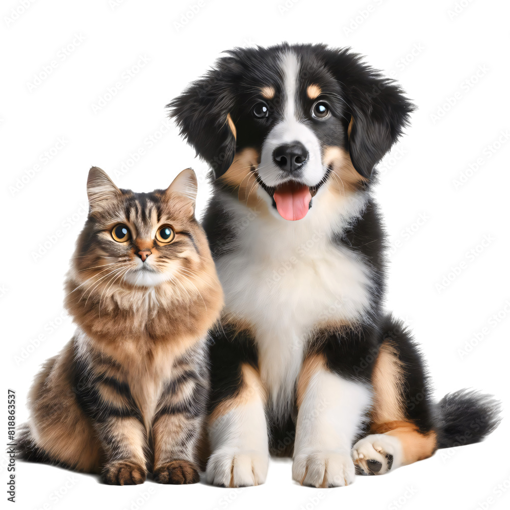 cat and dog sitting png