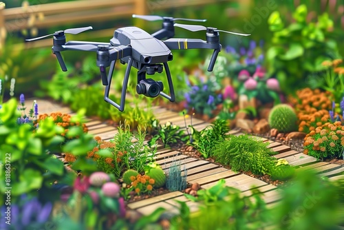 Smart agricultural drone innovation for precision farming in cereal crops with business farming operations and green botanical agriculture and smart farming practices.