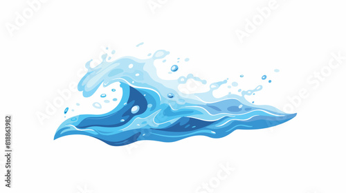 Water splash wave. Fresh clear liquid in motion. Clea