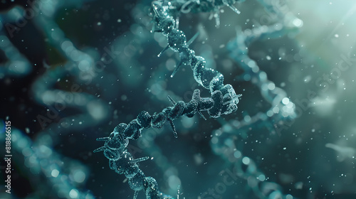 a close up of a chain dna 
